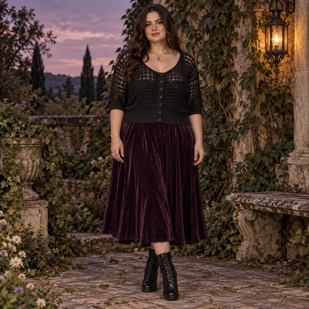 Vtg Y2K Chadwicks Lace Shrug Top Sz L Black Pointelle Whimsigoth Victorian Goth